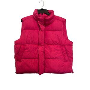 BDG Puffer Vest Womens S Pink Warm Quilted Outerwear Lightweight Winter Layer